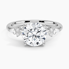 Rosette Lab Grown Round Diamond Engagement Ring