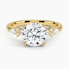 Rosette Lab Grown Round Diamond Engagement Ring