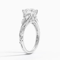 Begonia Vine Lab Grown Round Diamond Engagement Ring