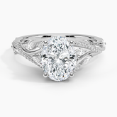 Begonia Vine Lab Grown Oval Diamond Engagement Ring