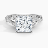 Begonia Vine Lab Grown Princess Diamond Engagement Ring