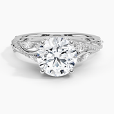 Begonia Vine Lab Grown Round Diamond Engagement Ring