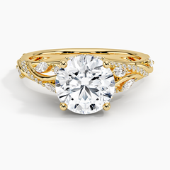 Begonia Vine Lab Grown Round Diamond Engagement Ring