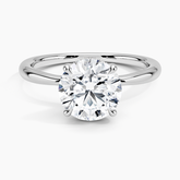 Classic Four-Prong Lab Grown Round Diamond Engagement Ring