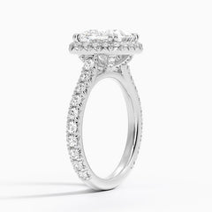 Sienna Halo Three-Quarter Coverage Lab Grown Princess Diamond Engagement Ring