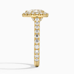 Sienna Halo Three-Quarter Coverage Lab Grown Pear Diamond Engagement Ring