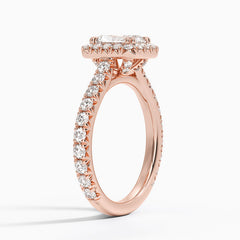 Sienna Halo Three-Quarter Coverage Lab Grown Radiant Diamond Engagement Ring