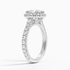 Sienna Halo Three-Quarter Coverage Lab Grown Round Diamond Engagement Ring