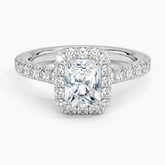 Sienna Halo Three-Quarter Coverage Lab Grown Radiant Diamond Engagement Ring