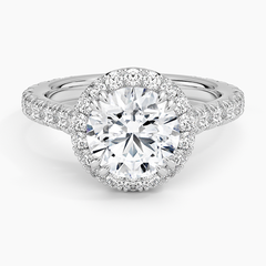Sienna Halo Three-Quarter Coverage Lab Grown Round Diamond Engagement Ring