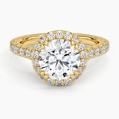 Sienna Halo Three-Quarter Coverage Lab Grown Round Diamond Engagement Ring
