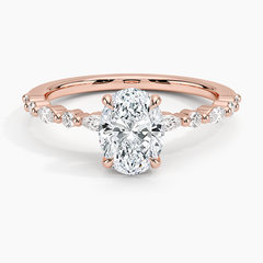 Delicate Versailles Lab Grown Oval Diamond Engagement Ring