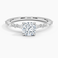 Delicate Versailles Lab Grown Cushion Diamond Engagement Ring