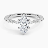 Delicate Versailles Lab Grown Marquise Diamond Engagement Ring