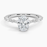 Delicate Versailles Lab Grown Oval Diamond Engagement Ring