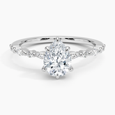 Delicate Versailles Lab Grown Pear Diamond Engagement Ring