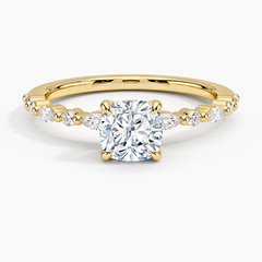 Delicate Versailles Lab Grown Cushion Diamond Engagement Ring
