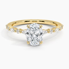 Delicate Versailles Lab Grown Oval Diamond Engagement Ring