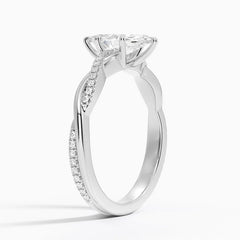 Petite Twisted Vine Lab Grown Marquise Diamond Engagement Ring