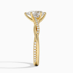Petite Twisted Vine Lab Grown Pear Diamond Engagement Ring
