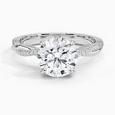 Petite Twisted Vine Lab Grown Round Diamond Engagement Ring