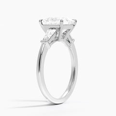 Symphony Three Stone Lab Grown Princess Diamond Engagement Ring