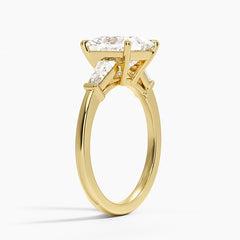Symphony Three Stone Lab Grown Princess Diamond Engagement Ring