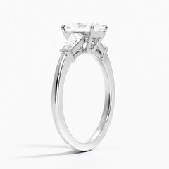 Symphony Three Stone Lab Grown Radiant Diamond Engagement Ring