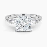 Symphony Three Stone Lab Grown Princess Diamond Engagement Ring
