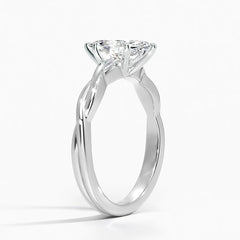 Twisted Vine Solitaire Lab Grown Marquise Diamond Engagement Ring
