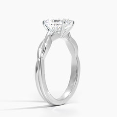 Twisted Vine Solitaire Lab Grown Radiant Diamond Engagement Ring