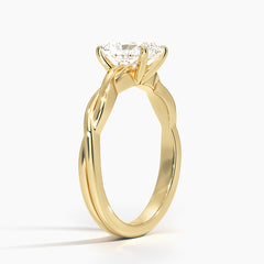 Twisted Vine Solitaire Lab Grown Radiant Diamond Engagement Ring