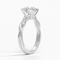 Twisted Vine Solitaire Lab Grown Round Diamond Engagement Ring