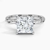Twisted Vine Solitaire Lab Grown Princess Diamond Engagement Ring