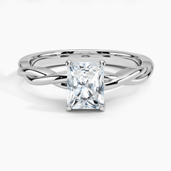 Twisted Vine Solitaire Lab Grown Radiant Diamond Engagement Ring