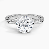 Twisted Vine Solitaire Lab Grown Round Diamond Engagement Ring
