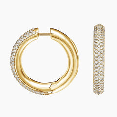 Rayonu Lab Diamond Tube Hoop Earrings