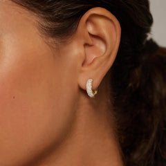 Rayonu Lab Diamond Tube Huggie Earrings