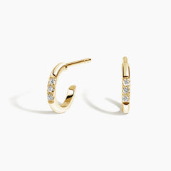 Rayonu Petite Diamond Huggie Earrings