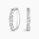 Rayonu Baguette Diamond Cluster Hoop Earrings