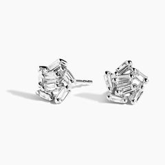 Rayonu Baguette Diamond Cluster Earrings