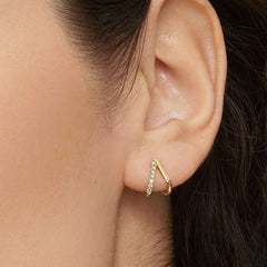 Rayonu Zuri Diamond Huggie Earrings