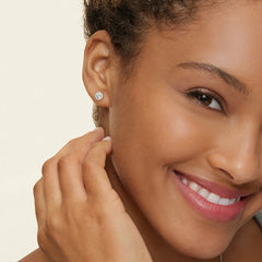 Rayonu Lab Grown Diamond Halo Stud Earrings