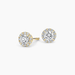 Rayonu Lab Grown Diamond Halo Stud Earrings