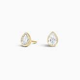 Rayonu Pear Shaped Lab Diamond Bezel Stud Earrings