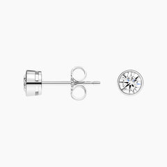 Rayonu Lab Diamond Bezel Stud Earrings