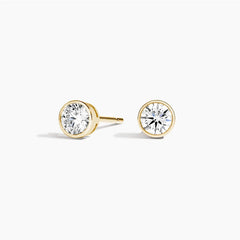 Rayonu Lab Diamond Bezel Stud Earrings