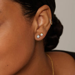 Rayonu Lab Diamond Bezel Stud Earrings