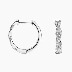 Rayonu Twisted Vine Diamond Hoop Earrings