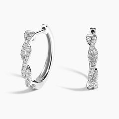 Rayonu Twisted Vine Diamond Hoop Earrings